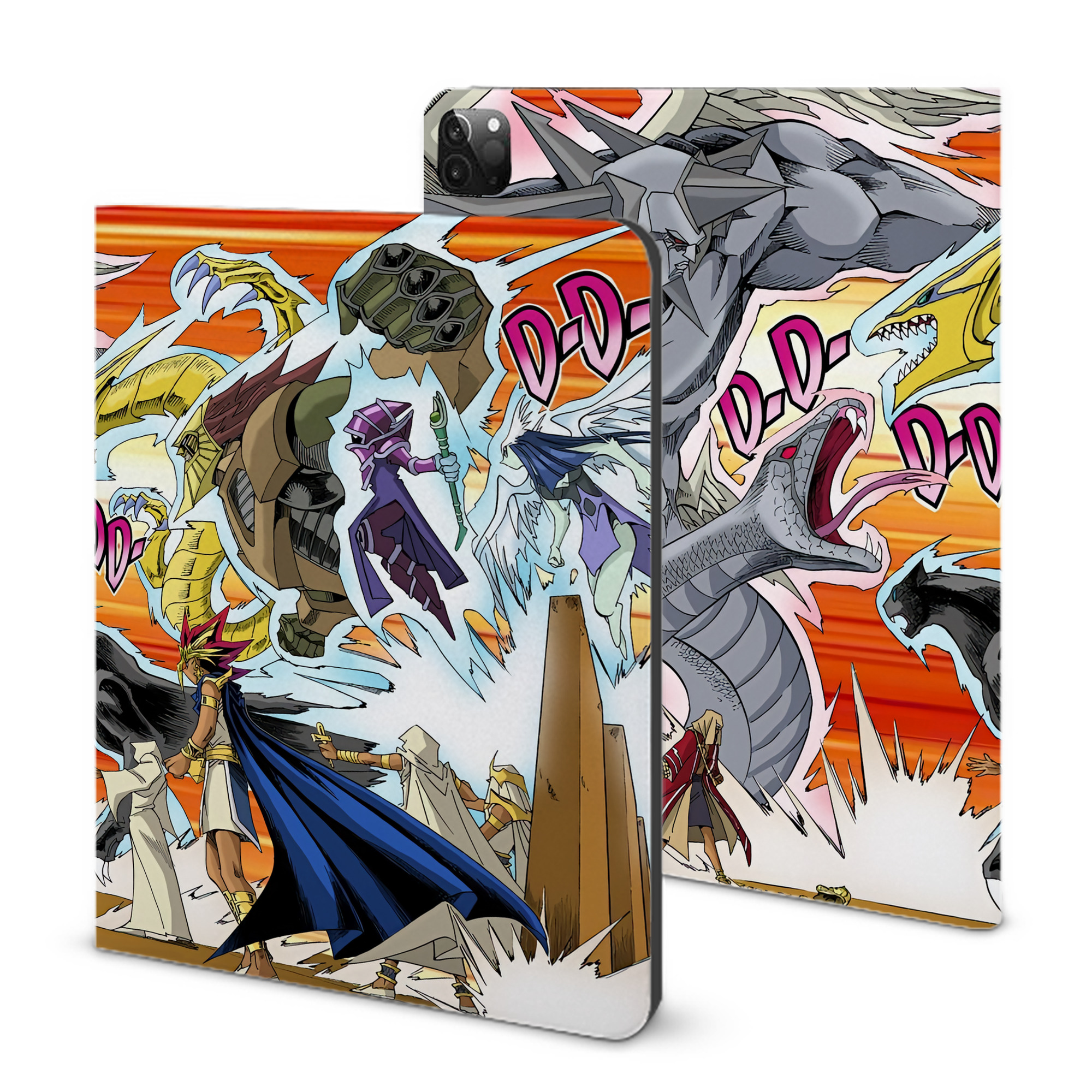 （画像用） 遊☆戯☆王 Yu-Gi-Oh! IPadケース ペンホルダー付き ブックスタイルデザイン